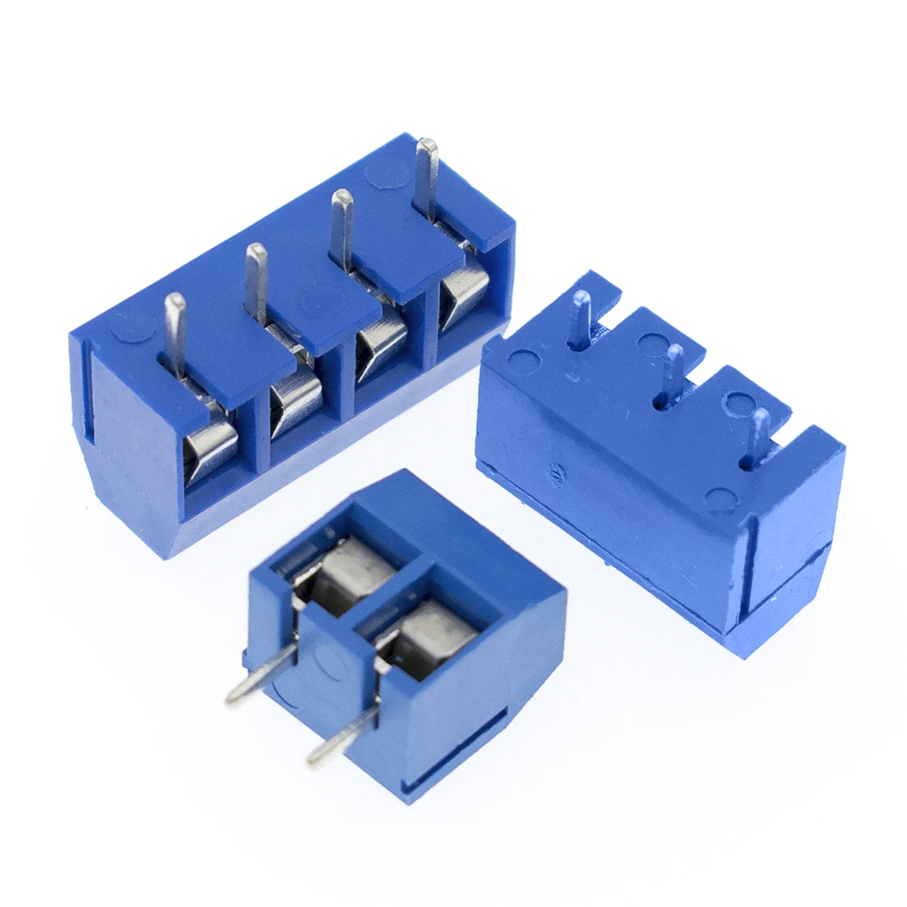 10 шт. KF301 2 P/3 P/4 P Синий KF301-5.0 KF301 винт 5,0 мм прямой контактный PCB клеммный блок соединитель Тип сращивания