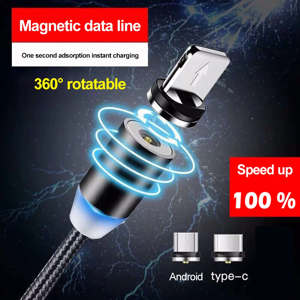 Магнитный кабель для зарядки со съемными адаптер объектива камер Micro USB/Тип C