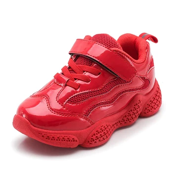 

Girls Gym Shoes 2020 Spring Autumn Kids Sport Boys Wrestling Shoes Patent Leather Children Shoes For Teen Girls Red Black White