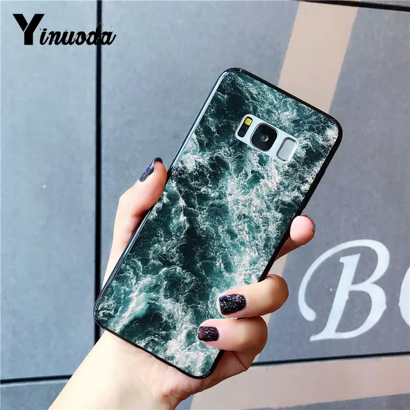 Yinuoda синий морской Чехол черный мягкий чехол для телефона samsung Galaxy S9 plus S7 edge S6 edge plus S10 S8 plus чехол