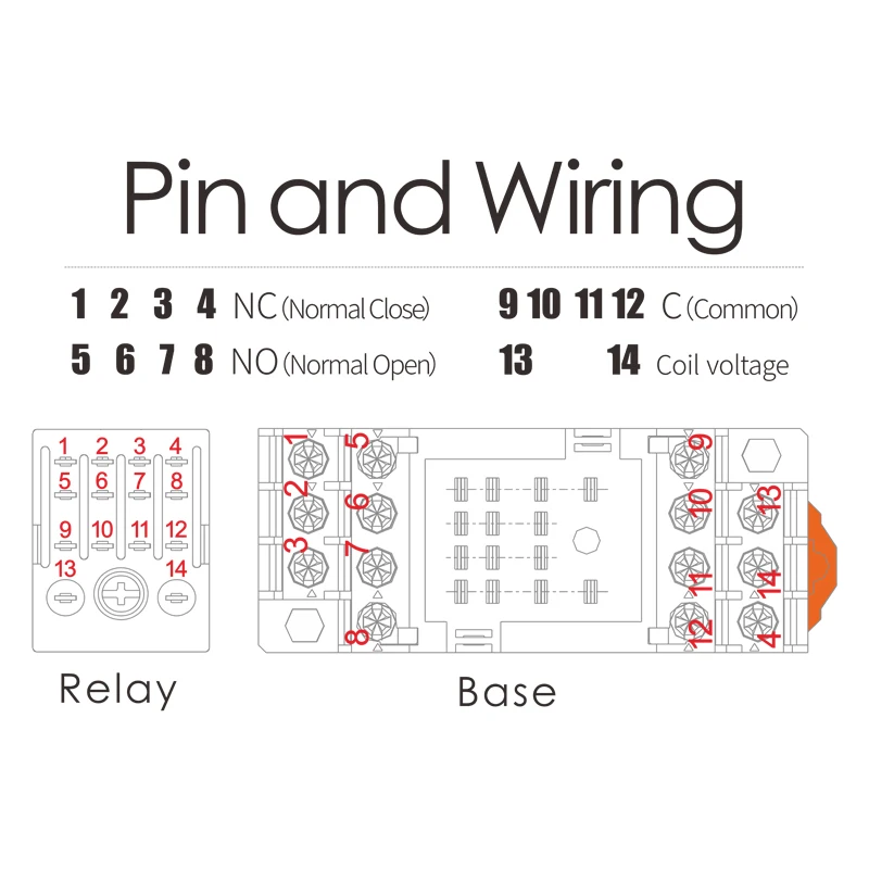 LANBOO LY2NJ HH52 электронное Микро Мини промежуточное электромагнитное реле 14PIN катушка DPDT с гнездом база DC12V, 24V AC110, 220V