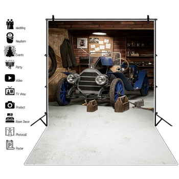 

Autumn Farm Barn Tractor Car Floor Room Interior Portrait Backdrop Vinyl Photography Backdrops Background For Photo Studio Prop