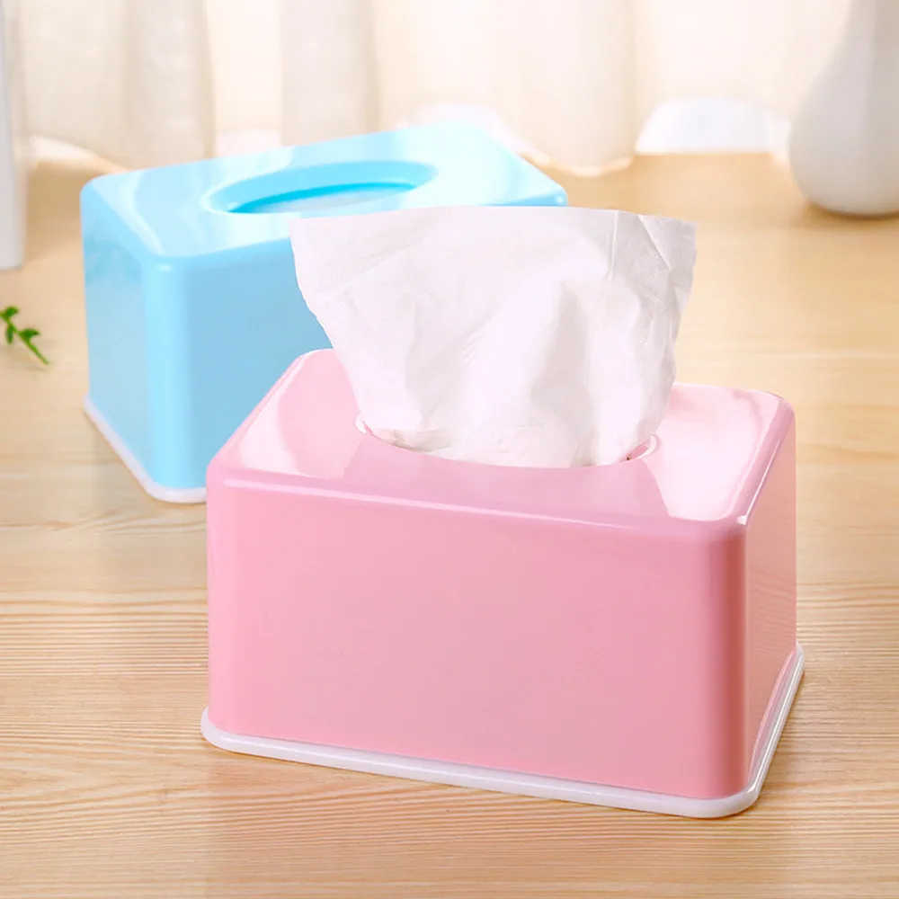 

Paper Rack Rectangle Shaped Tissue Box Container Towel Napkin Tissue Holder simple design pojemnik na chusteczki#A