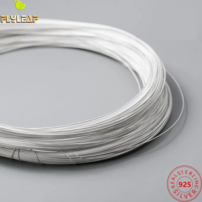 

Thick 0.3-0.5mm 100% 925 Sterling Silver Wire DIY Bracelet Necklace Ring Hand Made Jewelry Making Findings No Plating