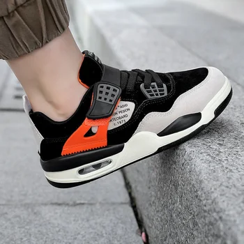 

Boys Sports Basketball Shoes Kids Korean Air Cushioned Lightweight Running Shoes Boys Spring Autumn Fashion Casual Shoes