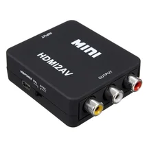 Мини HDMI к 3RCA CVBS композитный видео AV конвертер адаптер ТВ VHS и VCR DVD черный