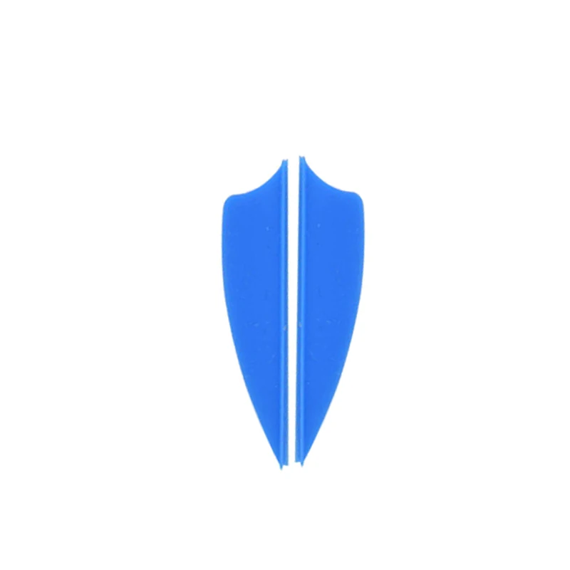 100pcs Shield Blue 100 шт стрела из угле-и стеклопластика стрельба 1,75 дюймов стрелка перо резиновые перья стрельба из лука флетки для охоты спортивные аксессуары - Цвет: 100pcs Shield Blue