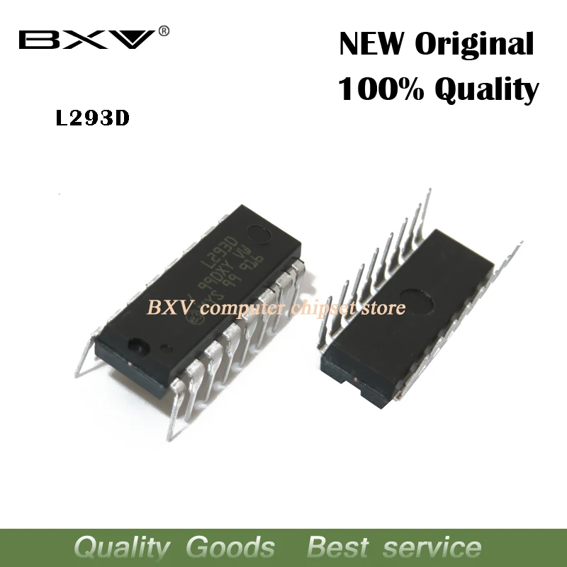 5 шт. L293D DIP16 L293 DIP 293D DIP-16 новый оригинальный IC | Электронные компоненты и