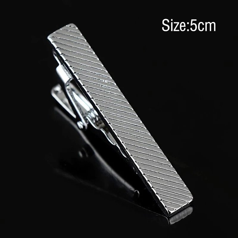 Tie Clips for Men Simple Fashion Style Stripe Metal Tone Simple Bar Clasp Practical Necktie Accessories Clasp Tie Pin Mens Gift