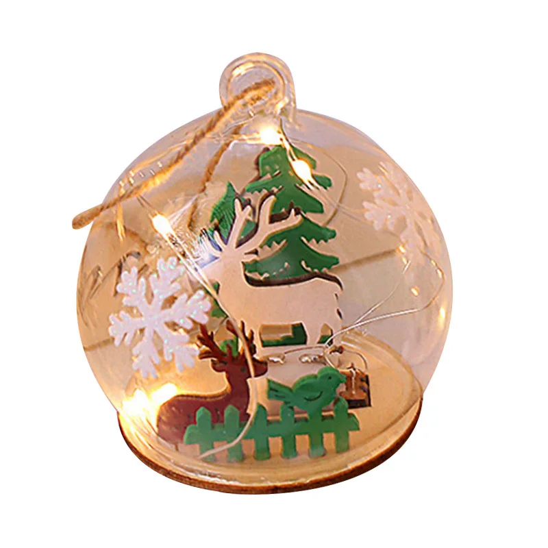 

New Christmas Ball Ornament Glass Ball Xmas Clear Glass Ball Christmas Decoration Ornamen Wedding Party Decor Pendant 7 x 8cm