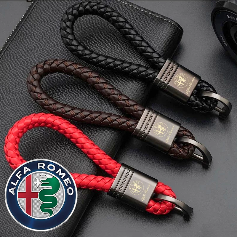 Автомобильный брелок металлический кожаный ручной работы для Alfa Romeo Spider Giulietta 4c 8c