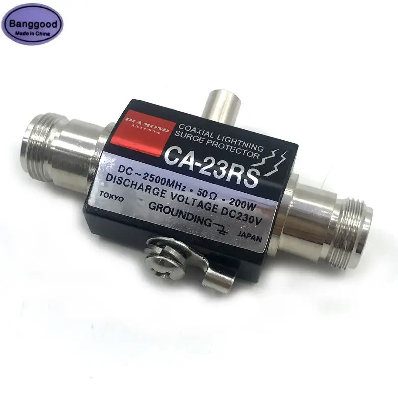 Diamond CA-23RS Lightning Arrestor N Female Plug to N Female Connector Coaxial 0-2.5GHZ 200W 50ohm DC-2500MHz Protector Arrester