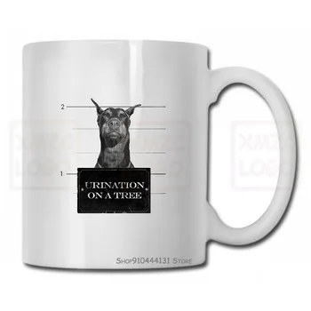 

Doberman Mug Cup Funny Dog Animal Print Top Mug Shot Dobe Dobermann Women Men