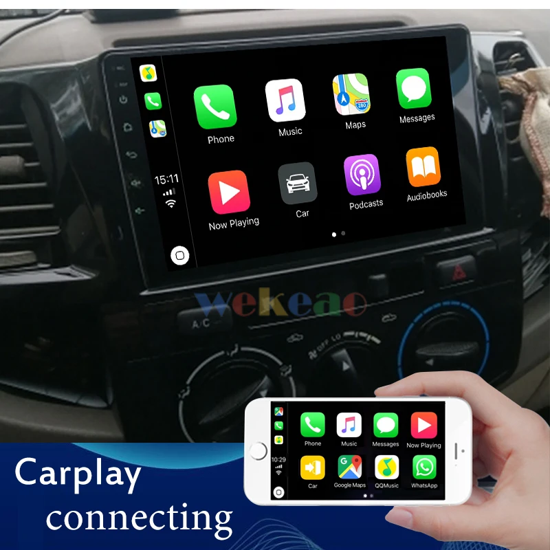 Wekeao сенсорный экран " Android 9,0 Автомагнитола для Toyota Hilux Fortuner Android авто gps навигация 2012