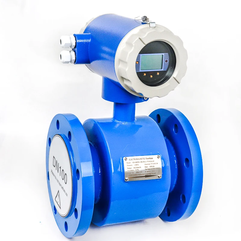 DN40 DN50 DN65 Water Milk Corrosive Liquid 4-20mA Pulse RS485 Output Digital LCD Electromagnetic Flow Meter