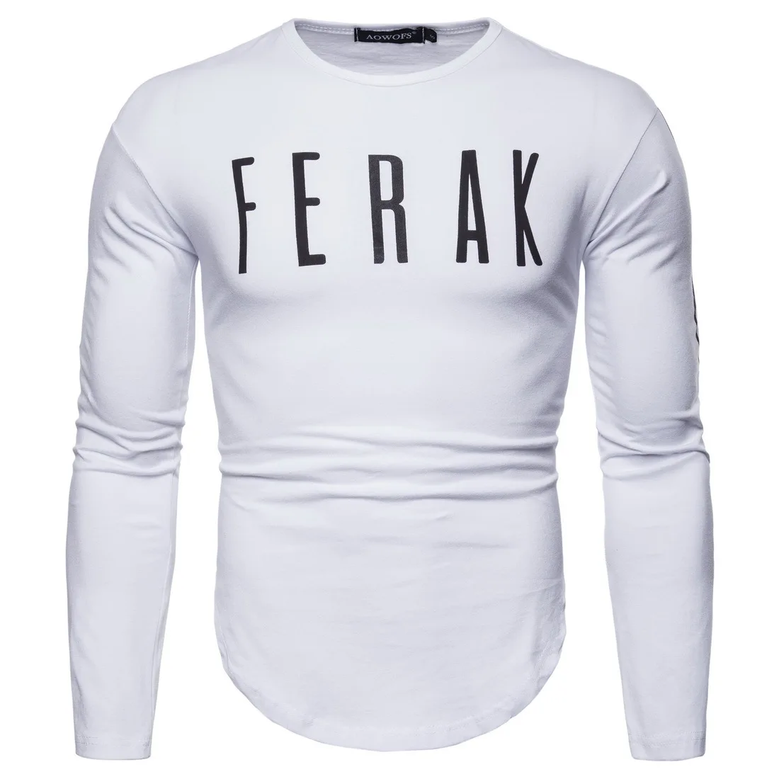 

2019 Spring And Autumn New Fashion Wild Round Neck Long-sleeved T-shirt Youth European Code Printed T-shirt Bottoming Shirt