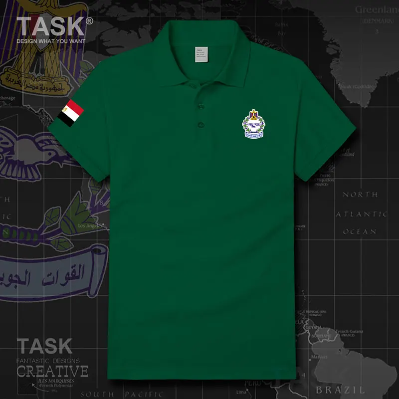 Air Force Egypt EGY Egyptian EG casual jerseys t shirt Brand New Cotton Short Sleeve Polo mens Solid Slim Fit Streetwear | Мужская