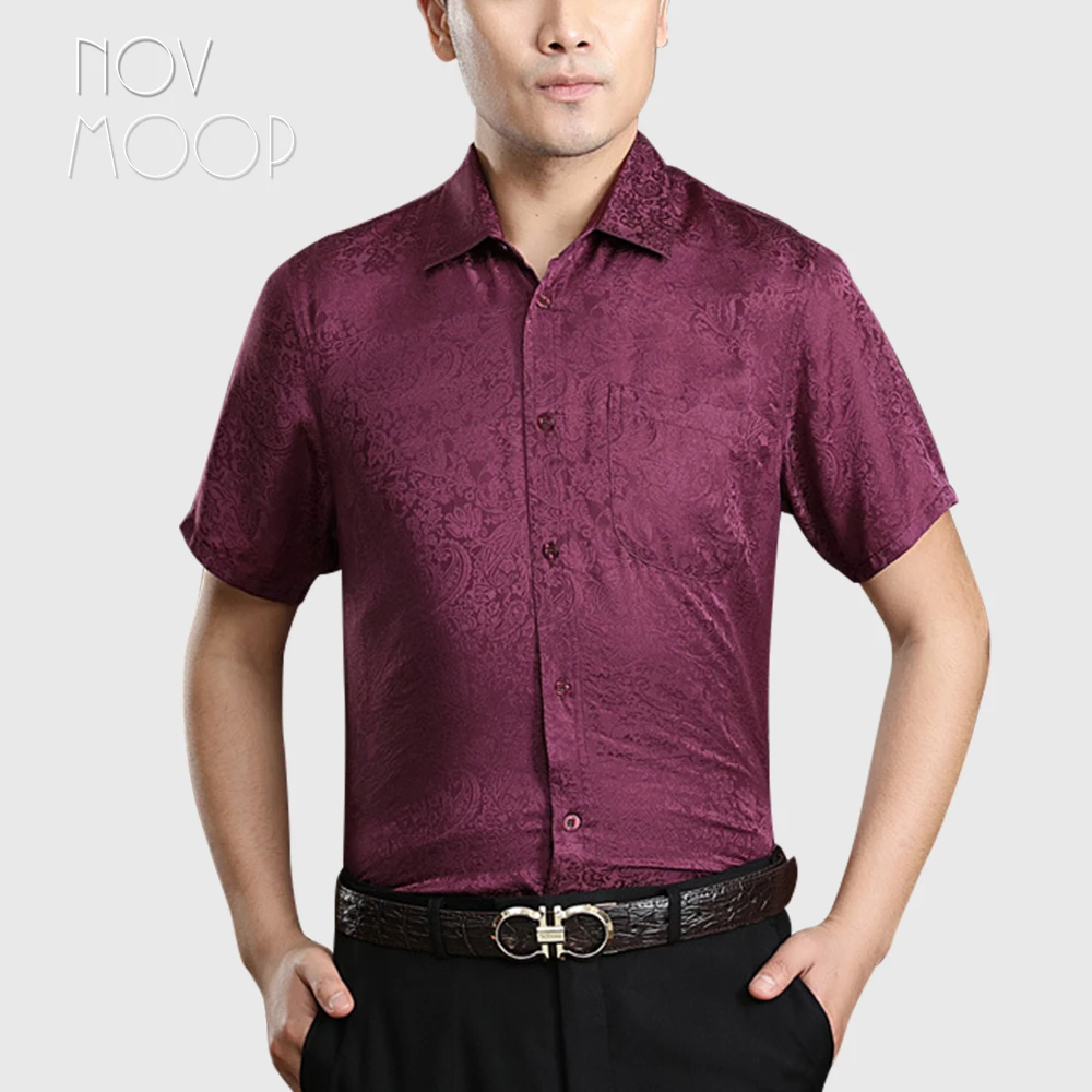 Contribuir estimular compacto Novmoop Camisa de seda natural para hombre, Camisa con patrón de perejil,  nuevo diseño, LT3236, 2020|Camisas informales| - AliExpress
