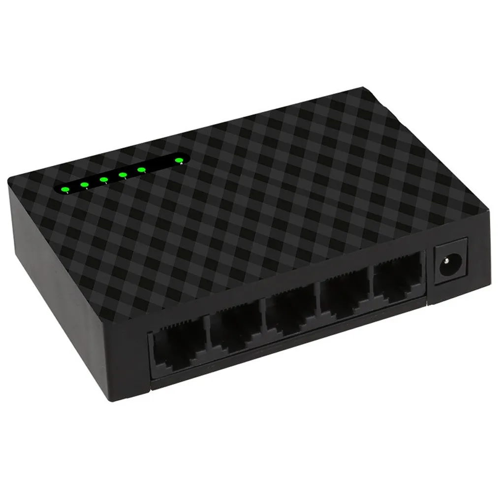 Usb-концентраторы Новые поступления RJ45 мини 5-Порты для быстрой работы в сети этернет на черный Переключатель концентратор для компьютера Тетрадь настольных ПК ЕС Вилки 19OCT31