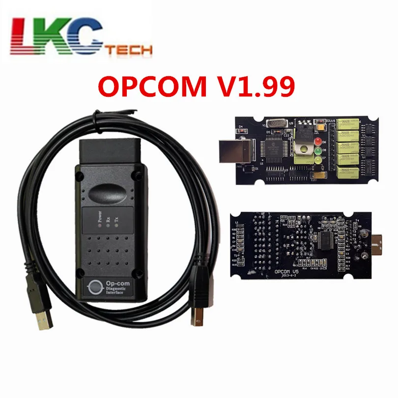 10 шт./лот DHL Бесплатный OPCOM V1.59/1,70/V1.95/V1.99 диагностический сканер OP-COM V1.59 CAN-BUS OP-COM OBD2 супер сканер - Цвет: V1.99  Black Board