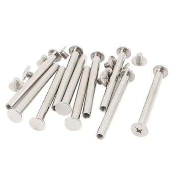 

Practical Boutique Scrapbook Photo Albums M5x50mm Nickel Plated Binding Screw Post 10pcs