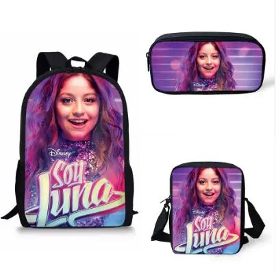 Школьные сумки Soy Luna с рисунком, школьный рюкзак для девочек и мальчиков, ортопедический школьный рюкзак, рюкзаки, Детская сумка для книг