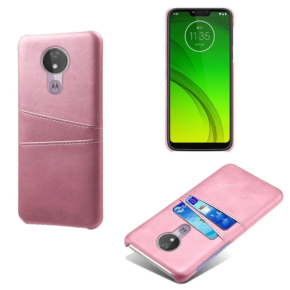 Для Motorola MOTO Z4 Force Play One power P30 Note чехол с отделениями для карт чехол из искусственной кожи+ чехол для ПК для MOTO G6 P40 E6 E5 G7 Play Funda - Цвет: Rose Gold