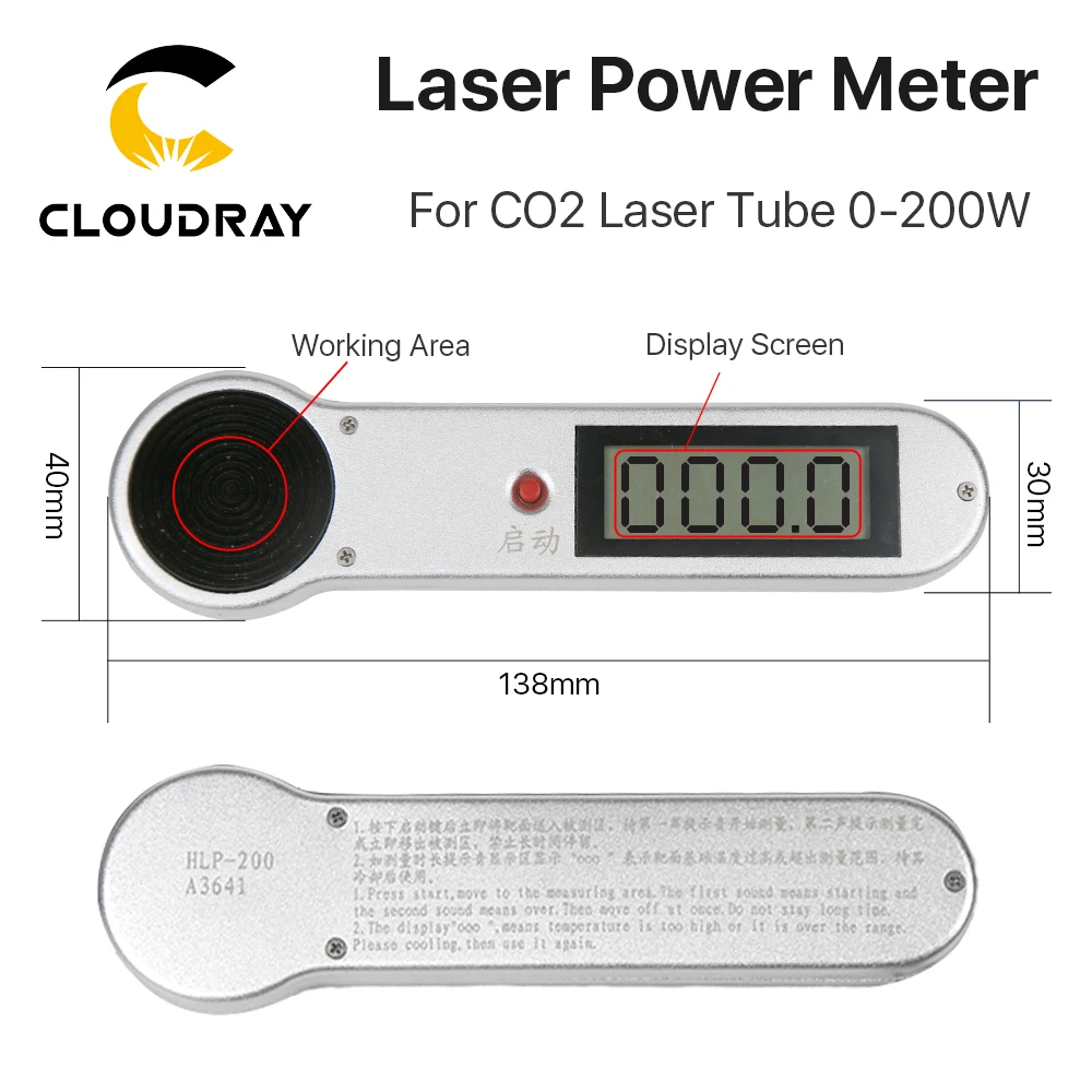 Портативный CO2 лазерный измеритель мощности Cloudray 0 200 Вт|power machine|power meterpower tube |