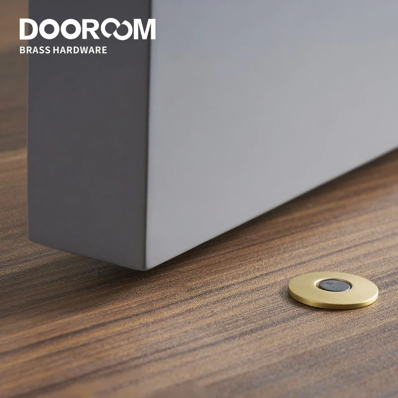 Magnetic Door Stopper Brass Door Stops Heavy Duty Door Holder Magnetic Invisible Stopper Catch