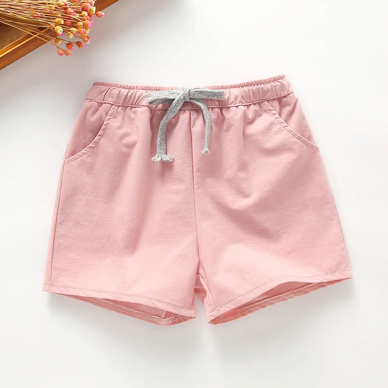 Summer Childrens Korean Version Of Neutral Childrens Trousers Pure Sports Shorts Mid-waist Leisure Pants Leather Belt