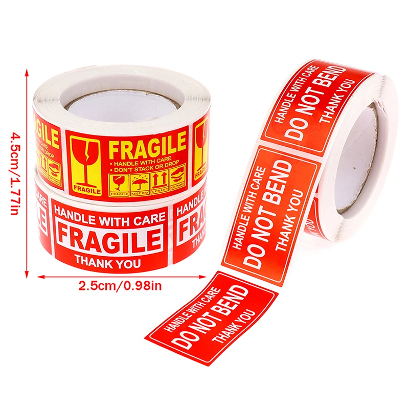 Fragile Stickers Handle with Care Thank You Warning Labels DIY Supplies 250pcs/Roll custom labels