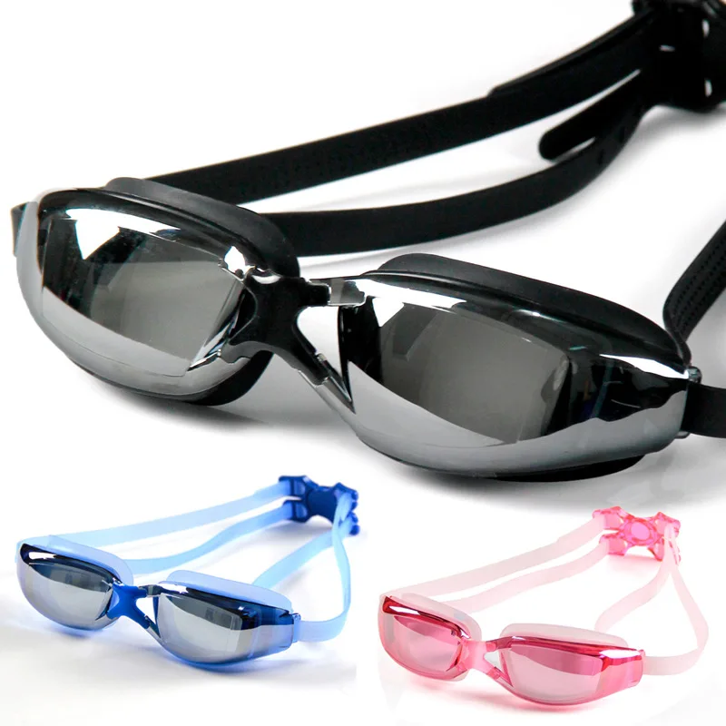 

Holiday Goggles Anti-fog Electroplated UV-Protection Myopia Plain Glass Swimming Goggles Men And Women Usable