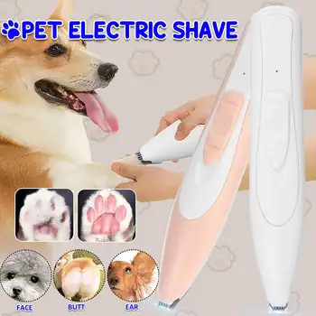 

Electrical Pet Hair Clipper Cat Dog Foot Hair Trimmer Shaver Grooming Machine Cutter Head Trim Small Position USB Rechargeable
