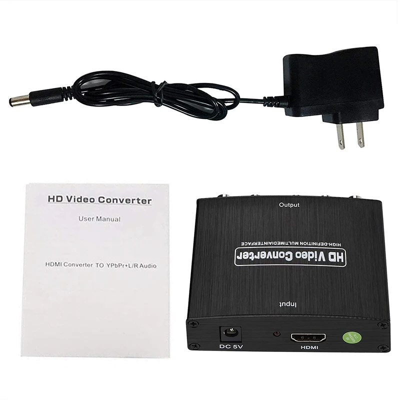 1080P HDMI к 5RCA RGB 4K компонентный YPbPr видео и R/L аудио адаптер конвертер HD tv - Цвет: US