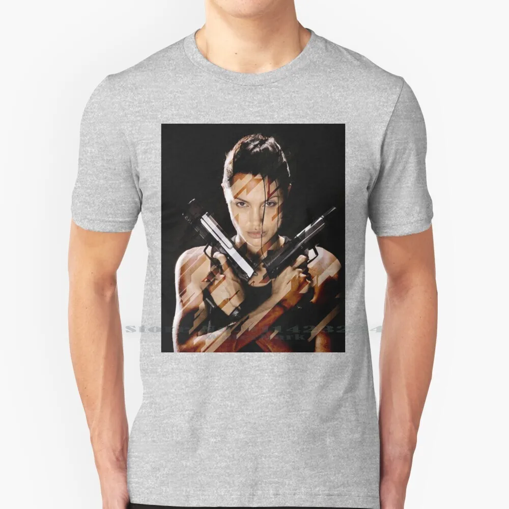Ara Pigro-Tomb Raider-Angelina Jolie T Shirt Cotton 6Xl Liscivy Tomb Raider Angelina Jolie Cine Pelicula Accion Fotografia