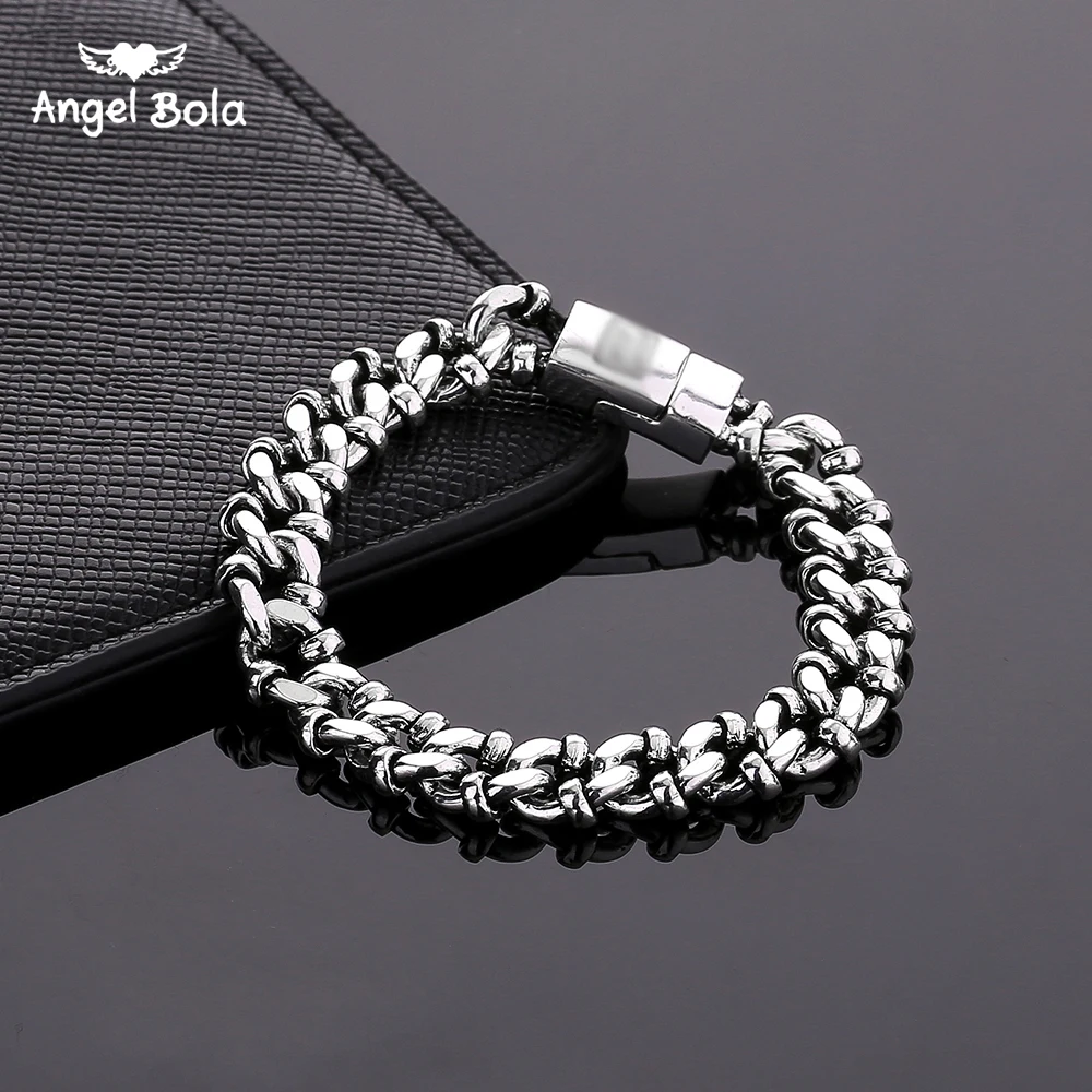 Панк черепа Будда браслет мотоцикла звеньевой Модный Байкерский мужской цепь