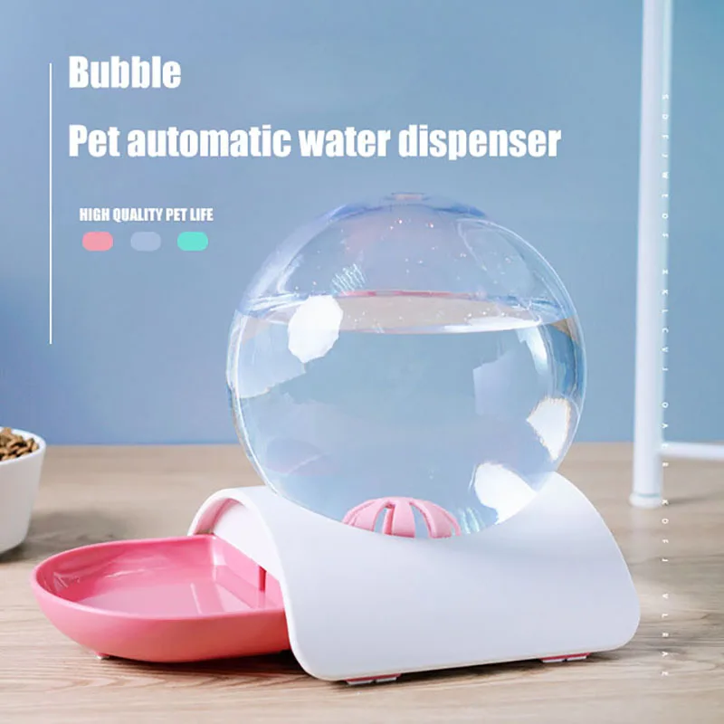 2.8L Pet Cat Dog Feeder Fountain Bubble Automatic Cats Water Large Drinking Bowl For Pets Dispenser No Electricity Drink Filter
