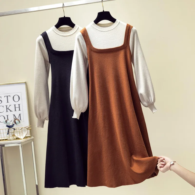 two piece knit dress