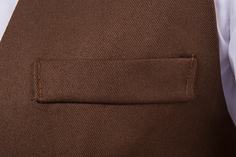 Стиль Мужская мода Slim Fit однорядные три пряжки сплошной цвет джентльмен костюм жилет M16