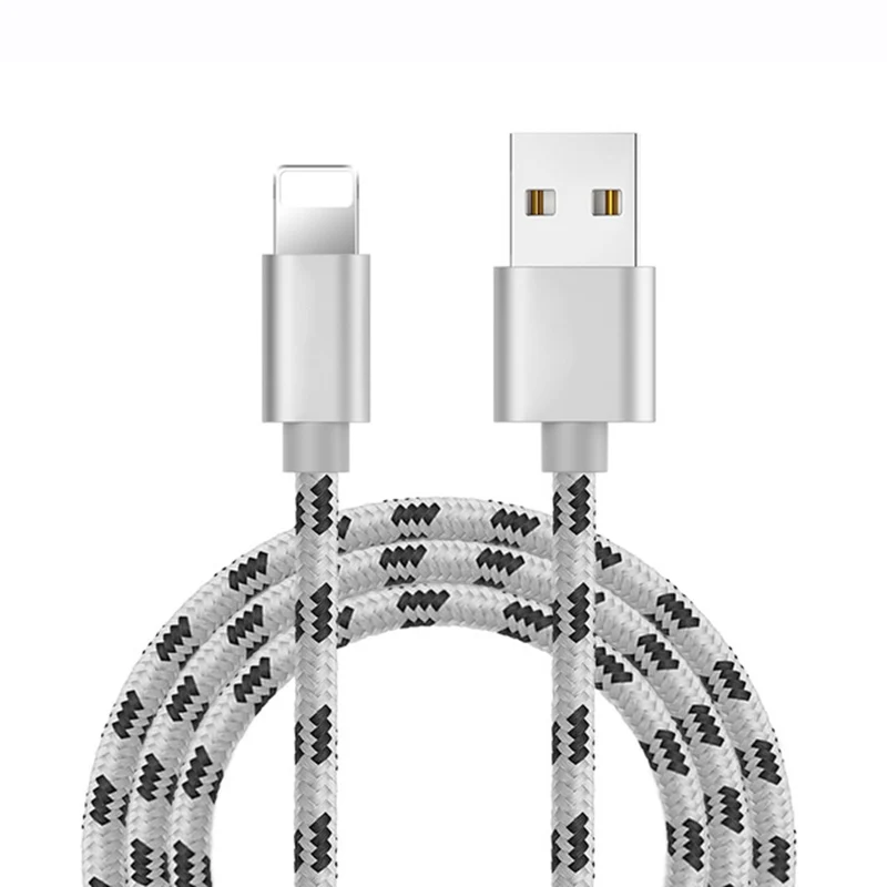 Usb кабель для iPhone 11 Pro Max Xs XR X 8 7 6 Plus 6s 5 S Plus iPad Mini 4 кабель быстрой зарядки зарядное устройство для мобильного телефона 1 м - Цвет: Серебристый