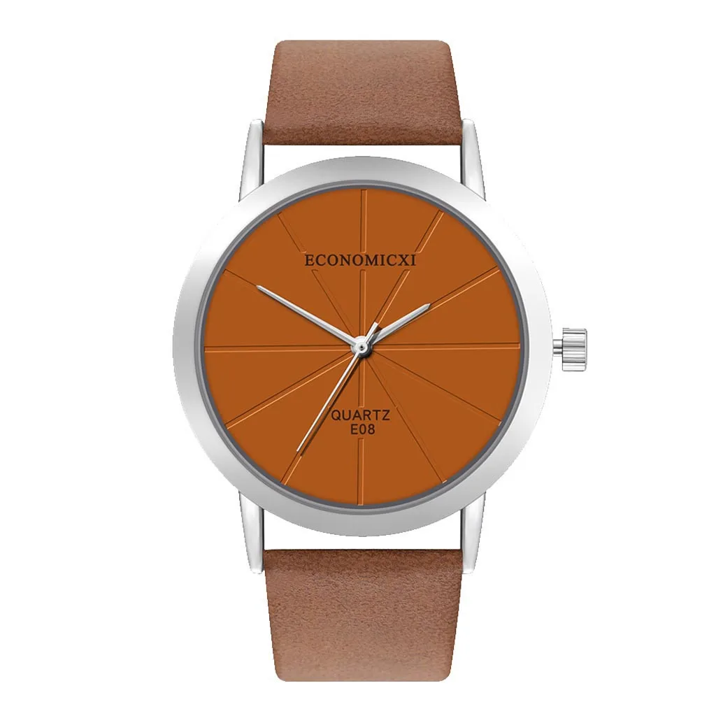 Новая мода горячая распродажа Женские кварцевые наручные часы Montre femme с кожаным ремешком женские часы siple Часы повседневные аналоговые relogio Saat - Цвет: Кофе