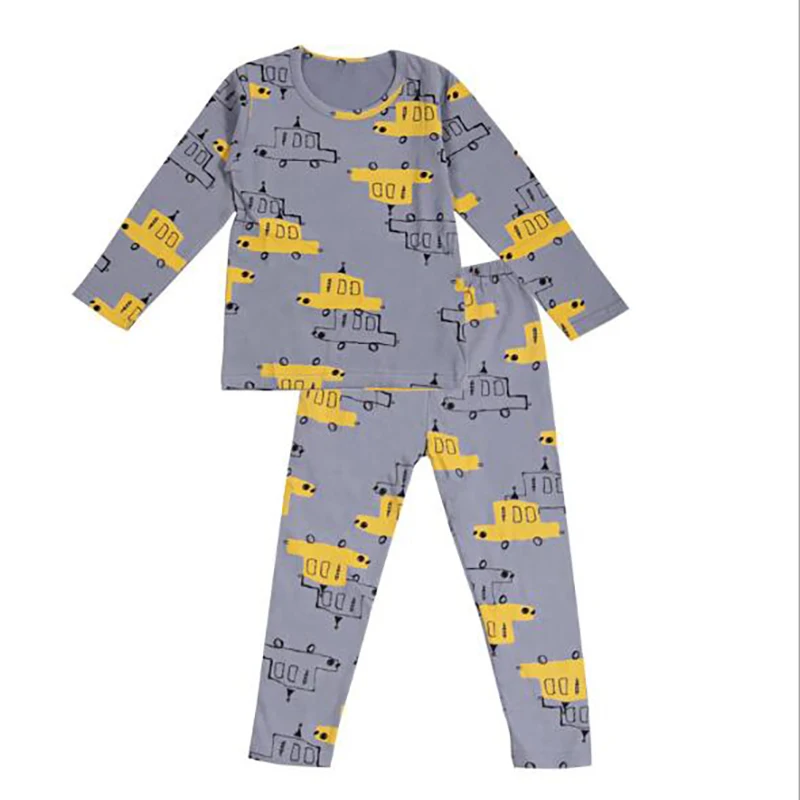 BMT045B Пижама для малышей, нижнее белье, зимняя одежда, пижама, Детский костюм, хлопковый комплект для отдыха, Детский комплект с рисунком - Color: BMT045B