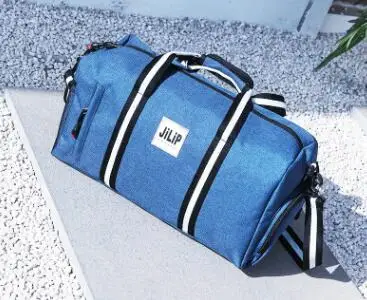 light blue IKSNAIL, холщовая спортивная сумка, тренировочная сумка для спортзала, мужская женская сумка для фитнеса, прочная многофункциональная сумка, спортивная сумка для мужчин - Цвет: light blue