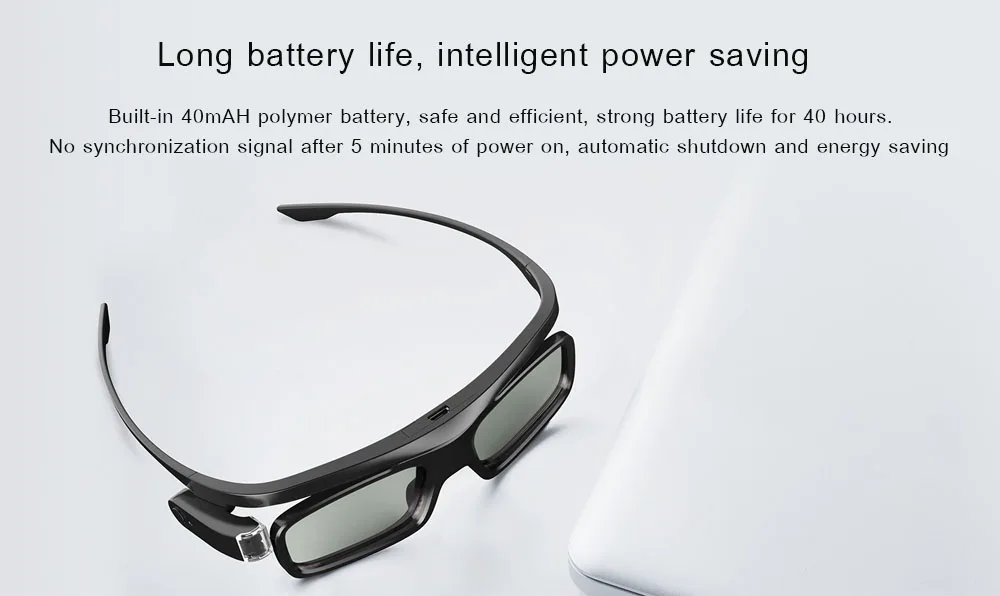 Xiaomi Fengmi Smart DLP-LINK Тип затвора 3D стекло es с usb зарядкой Cabl для Xiaomi Laer проектор ТВ 3D стекло
