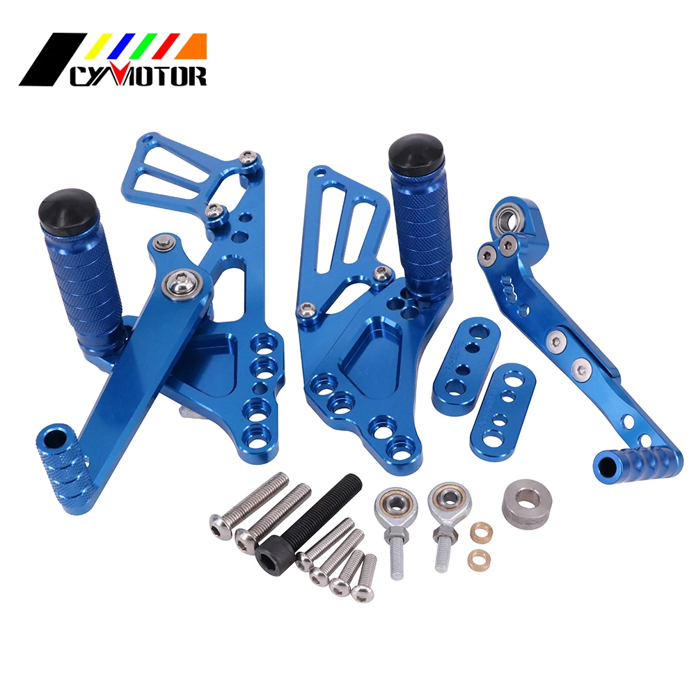 Мотоцикл с ЧПУ Регулируемые подножки для SUZUKI GSXR1000 GSXR 1000 2009 2010 2011 2012 2013 09 10 11 12-16 - Цвет: Синий