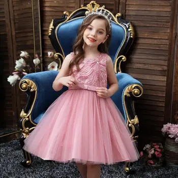 

Kids Dresses For Girls Winter Sequins Baby Girls Dress Catwalk Clothes Wedding Party Princess Dress vestidos Children Clothing