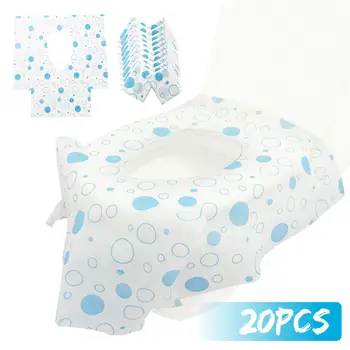 

20PCS/Lot Toilet Seat Covers Disposable Waterproof Non-woven Toilet Potty Training Seat Covers For Kids Adults Travel
