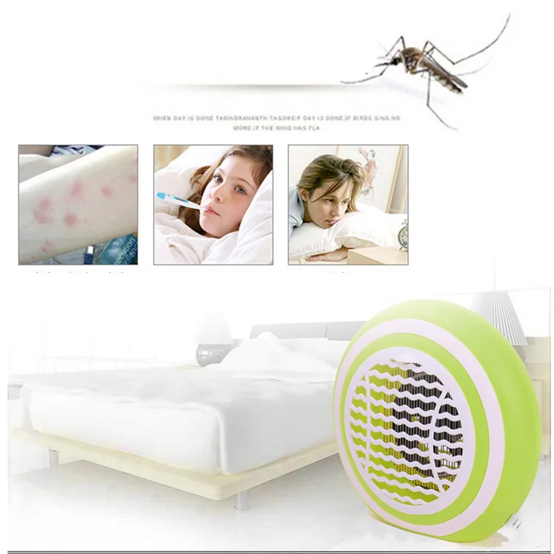 Anti Mosquito Lamp Electric Photocatalyst LED Electronic-Shock Killer Baby Care AC 220-250V Yellow+ White Infant Household