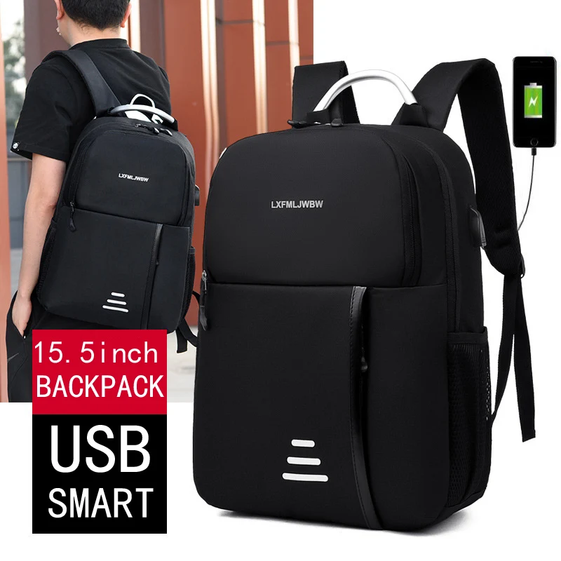 Новый Умный рюкзак с usb портом для мужчин Повседневная Студенческая сумка из
