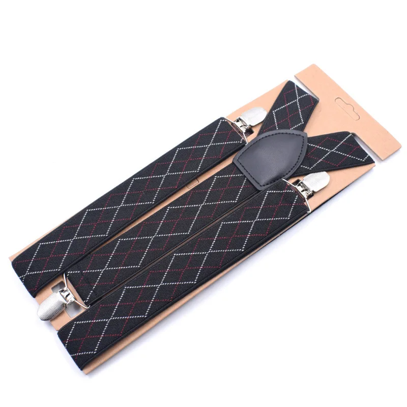 3.5cm Suspenders Для мужчин и женщин, 3 зажима, рубашка для отдыха, 3,5 см, штаны, брюки, клипса, Y-Back, подтяжки из искусственной кожи, эластичный сплав, металлическая головка, регулируемые подтяжки - Цвет: 3.5cm Suspenders